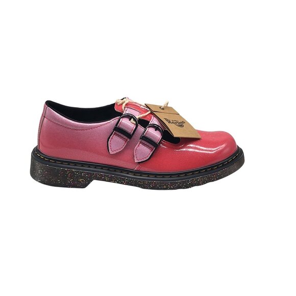 Dr. Doc Martens Mary Jane Pink Patent‎ Leather Double Buckle Women's Size 5 - Picture 1 of 10